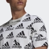 Áo Phông Adidas Chính Hãng - Essentials Brandlove Single Jersey - Trắng/ Đen | JapanSport HE1786