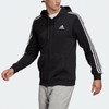 Áo Khoác Adidas Nam Chính Hãng - Essentials French Terry 3-Stripes Full-Zip Hoodie - Đen | JapanSport GK9032