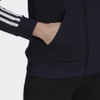 Áo Khoác Adidas Nữ Chính Hãng - Essentials French Terry 3-Stripes Full-Zip Hoodie - Đen | JapanSport GL0804