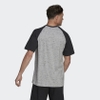 Áo Phông Adidas Nam Chính Hãng - ESSENTIALS MÉLANGE RAGLAN TEE - Xám/Đen | JapanSport HE1796