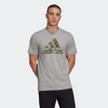 Áo Phông Adidas Nam Chính Hãng - Essentials Single Jersey Camo Print T-Shirt - Xám | JapanSport HE4376