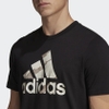 Áo Phông Adidas Nam Chính Hãng - ESSENTIALS SINGLE JERSEY CAMO PRINT TEE - Đen | JapanSport HE1876