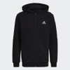 Áo Khoác Adidas Nam Chính Hãng - Essentials 4 Gameday Full-Zip Hoodie - Đen | JapanSport HE1811