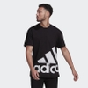 Áo Phông Adidas Nam Chính Hãng - Giant Logo Tee Essentials - Đen/Trắng| JapanSport HE1830