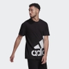 Áo Phông Adidas Nam Chính Hãng - Giant Logo Tee Essentials - Đen/Trắng| JapanSport HE1830