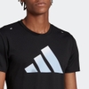 Áo Phông Adidas Nam Chính Hãng - Logo 3 Bar Run Icons - Đen | JapanSport HR3243
