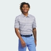 Áo Polo Adidas Nam Chính Hãng - TWO-COLOR STRIPED POLO - Màu Xanh/Xám | JapanSport HR7983