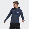 Áo Khoác Adidas Nam Chính Hãng - MOTION FULL-ZIP AEROREADY HOODIE - Navy | JapanSport GM3213