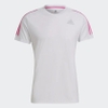 Áo Phông Adidas Nam Chính Hãng - Own The Run 3-Stripes Running Tee - Trắng | JapanSport GM6004