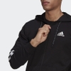 Áo Adidas Chính hãng - 3-Stripes Tape Full-Zip Sweatshirt - Đen | JapanSport GM6895