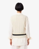 Áo Phông Lacoste nữ Chính hãng - Cable Knit Wool Sweater Vest - Màu Be | JapanSport AF4005-51-XFJ