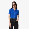 Áo Polo Lacoste nữ Chính hãng - Ribbed Knit Polo Collar Sweater - Màu Xanh | JapanSport AF4142-51-C4X