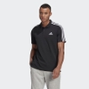 Áo Polo Adidas Chính hãng - 3-Tripes piqué AEROREADY Essentials - Đen | JapanSport GK9097