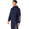 Áo Khoác Asics Chính Hãng - Asics Hex Graphic Padded Windbreaker Hoodie - Navy | JapanSport 2031E238-402