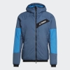 Áo Khoác Adidas Nam Chính Hãng - TERREX TECHROCK STRETCH PRIMALOFT HOODED JACKET - Xanh | JapanSport HE2290
