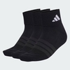 Set Tất Adidas Chính Hãng - BỘ 3 ĐÔI TẤT CỔ CHÂN THỂ THAO CÓ ĐỆM - Màu Đen | JapanSport KC9633