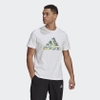 Áo Phông Adidas Chính Hãng - BRANDED TAPE LOGO GRAPHIC TEE - White | JapanSport - GL3700