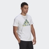 Áo Phông Adidas Chính Hãng - BRANDED TAPE LOGO GRAPHIC TEE - White | JapanSport - GL3700