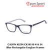 Kính Calvin Klein Nam Chính Hãng - Rectangular Eyeglass Frames - Xanh | JapanSport CK19510-416-54-17
