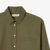 Áo Sơ Mi Lacoste Chính Hãng - Lacoste Women's Loose Fit Cotton Poplin Shirt - Màu Xanh | JapanSport CF0215-51-E9F