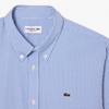 Áo Sơ Mi Lacoste Chính Hãng - Regular Fit Checked Cotton Shirt - Màu Xanh | JapanSport CH2932-51-F6Z