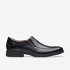 Giày Clark Nam Chính Hãng - Whiddon Step Black Leather Loafers - Đen | JapanSport 261 52916