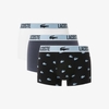 Quần Boxer Lacoste Chính hãng - 3-Pack Crocodile Print - Màu Đen/Xám/Trắng | JapanSport 5H5152-51-SHQ
