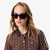 Áo Polo Lacoste nữ Chính hãng - Ôm Dáng - Họa Tiết Monogram Chất Vải Jacquard - Màu nâu | JapanSport DF3364-51-9I4