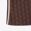 Áo Polo Lacoste nữ Chính hãng - Ôm Dáng - Họa Tiết Monogram Chất Vải Jacquard - Màu nâu | JapanSport DF3364-51-9I4
