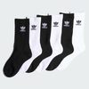 Set Tất Adidas Chính Hãng - Youth Originals Trefoil 6-Pack Crew - Màu Đen Trắng | JapanSport CH7708