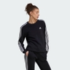 Áo Adidas Nữ Chính hãng - Essentials 3-Stripes Fleece Sweatshirt - Đen | JapanSport HZ5744