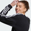 Áo Adidas Nữ Chính hãng - Essentials 3-Stripes Fleece Sweatshirt - Đen | JapanSport HZ5744