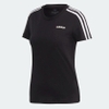 Áo Phông Adidas Nữ Chính Hãng - ESSENTIALS 3-STRIPES TEE - Đen | JapanSport DP2362