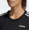 Áo Phông Adidas Nữ Chính Hãng - ESSENTIALS 3-STRIPES TEE - Đen | JapanSport DP2362