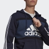 Áo Adidas Chính Hãng - ESSENTIALS COLORBLOCK LOGO HOODIE - Xanh/Đen | JapanSport GP4312