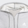 Áo Khoác Adidas Chính Hãng - Essentials Fleece 3-Stripes Full-Zip Hoodie - Xám | JapanSport IJ6479