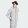 Áo Khoác Adidas Chính Hãng - Essentials Fleece 3-Stripes Full-Zip Hoodie - Xám | JapanSport IJ6479