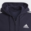 Áo Khoác Adidas Chính Hãng - Essentials Fleece 3-Stripes Full-Zip Hoodie - Màu Xanh | JapanSport GK9053