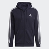 Áo Khoác Adidas Chính Hãng - Essentials Fleece 3-Stripes Full-Zip Hoodie - Màu Xanh | JapanSport GK9053