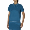Áo Polo Nữ Foot joy Chính Hãng - Contrasting Knit Fabric - Màu Xanh | JapanSport 32296 FJW-F24-M02