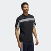 Áo Adidas Chính hãng - 3-striped short-sleeved - Nam - Đen | JapanSport FM1535