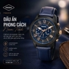 Đồng hồ Fossil Chính hãng - Grant Chronograph Navy Leather Watch 44mm | JapanSport FS5061IE