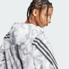 Áo Khoác Adidas Chính Hãng - Future Icons Allover Print Full-Zip Hoodie - Màu Xám | JapanSport IB6124