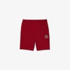 Quần short Lacoste Chính Hãng - Unisex Signature Print Fleece Shorts - Màu Đỏ | JapanSport GH1220-51-IXX