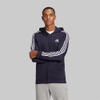Áo Khoác Adidas Chính Hãng - Essentials Fleece 3-Stripes Full-Zip Hoodie - Màu Xanh | JapanSport GK9053