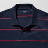 Áo Polo Uniqlo Nam Chính Hãng - Dry Pique Striped Short Sleeve - Xanh | JapanSport  457513-69