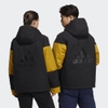 Áo Khoác Adidas Nam Chính Hãng - LOGO DOWN JACKET - Đen/Vàng | JapanSport - H23087