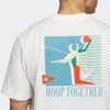 Áo Phông Adidas Chính Hãng - BASKETBALL GRAPHIC TEE - Trắng | JapanSport H47029