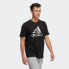 Áo Phông Adidas Nam Chính Hãng - FOIL BADGE OF SPORT GRAPHIC TEE - Đen | JapanSport HE4789