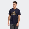 Áo Phông Adidas Nam Chính Hãng - FOIL BADGE OF SPORT GRAPHIC TEE - Navy | JapanSport HE4790